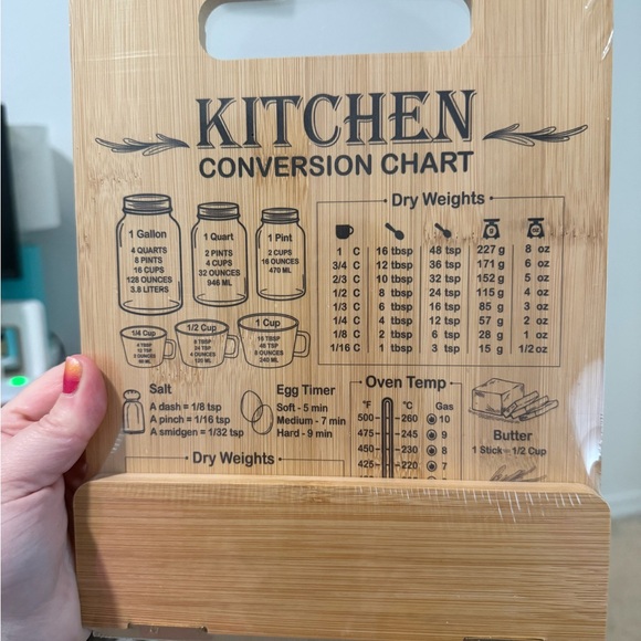 Bamboo Kitchen Conversion Chart Cookbook Stand - Picture 4 of 4